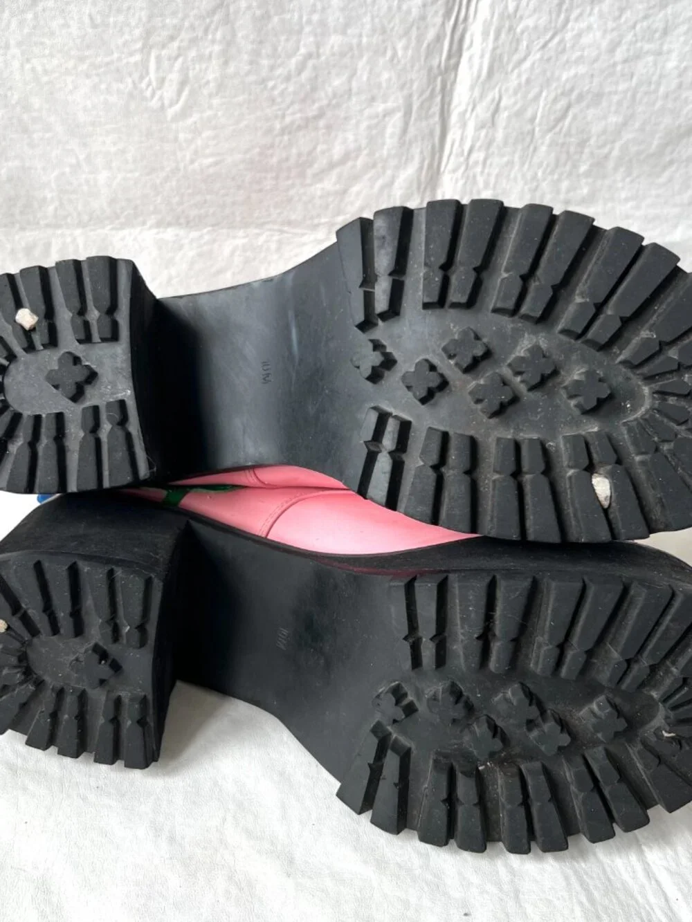 Delias Dolls Kill Pink Flower Platform Oxford Shoes womens size 10 block heel